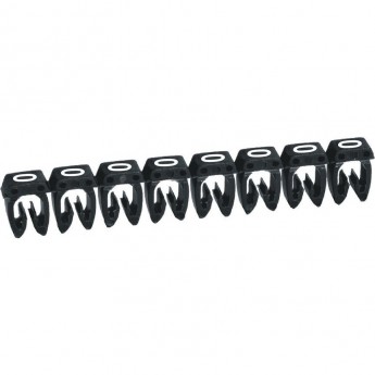 Маркер LEGRAND CAB 3 для кабеля 0,5-1,5 мм² цифра 0 чёрный