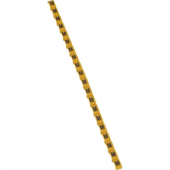 Маркер LEGRAND Duplix чёрная маркировка на желтом фоне заглавная буква M