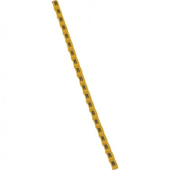 Маркер LEGRAND Duplix чёрная маркировка на желтом фоне заглавная буква R