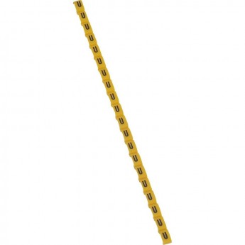 Маркер LEGRAND Duplix чёрная маркировка на желтом фоне заглавная буква U