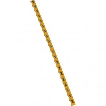 Маркер LEGRAND Duplix чёрная маркировка на желтом фоне заглавная буква X