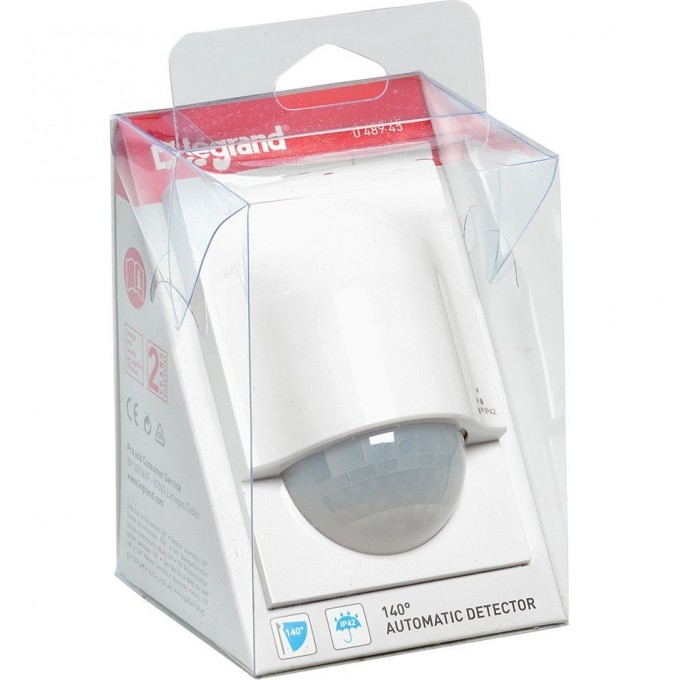 Датчик движения LEGRAND Lighting Management PIR настенный 140° блистер 048945 Датчик движения LEGRAND Lighting Management PIR настенный 140° блистер 048945