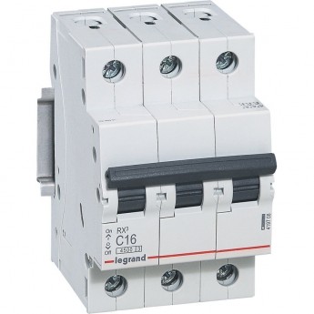 Автоматический выключатель LEGRAND RX3 4,5кА 40А 3П тип C белый Автоматический выключатель LEGRAND RX3 4,5кА 40А 3П тип C белый