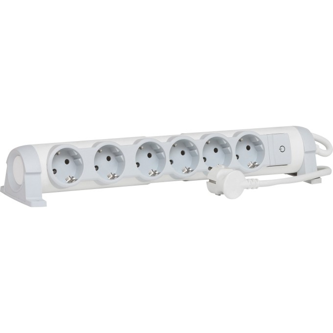 Многорозеточный блок LEGRAND 'Комфорт' 6 x 2К+З с кабелем длиной 1,5 м белый 694636 Многорозеточный блок LEGRAND 'Комфорт' 6 x 2К+З с кабелем длиной 1,5 м белый 694636