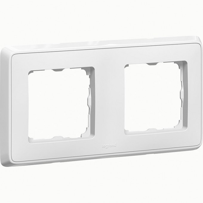 Рамка LEGRAND Cariva 2 поста горизонтальный/вертикальный монтаж белый 773652 Рамка LEGRAND Cariva 2 поста горизонтальный/вертикальный монтаж белый 773652