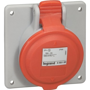 Розетка встраиваемая LEGRAND 16А 3К+Н+З 380В IP44 Розетка встраиваемая LEGRAND 16А 3К+Н+З 380В IP44