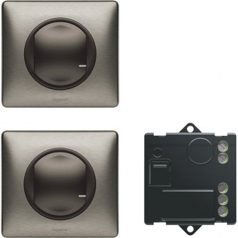 Пакет для управления освещением LEGRAND Celiane with NETATMO c 2-х мест, графит/вольфрам